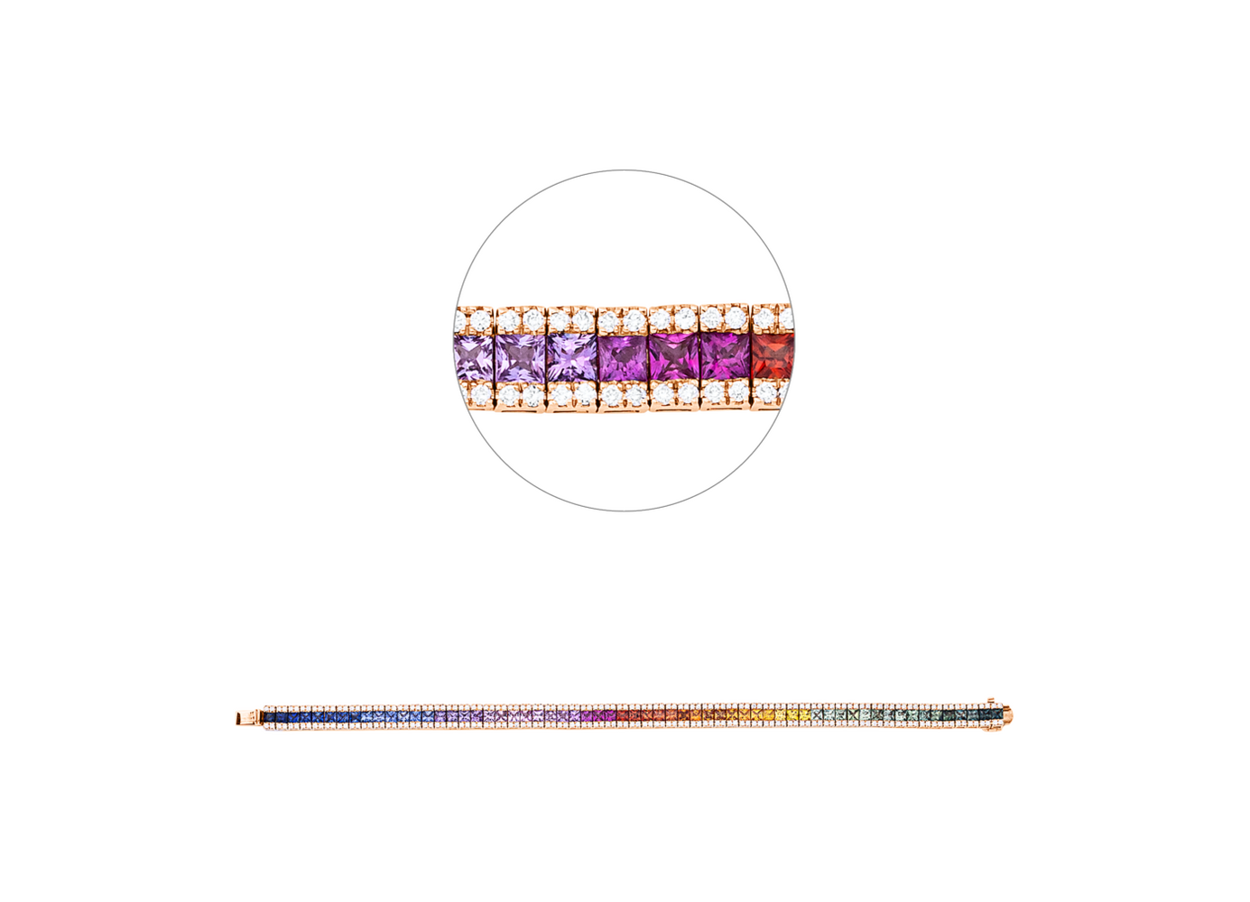Brogle Selection sapphire bracelet Rainbow