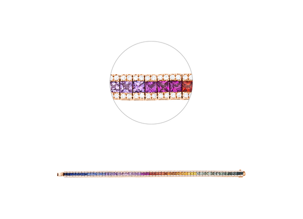 Brogle Selection Saphirarmband Rainbow Brogle Selection Saphirarmband Rainbow