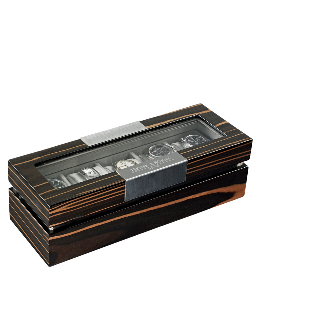 Heisse & Söhne watch box with viewing window Executive 5