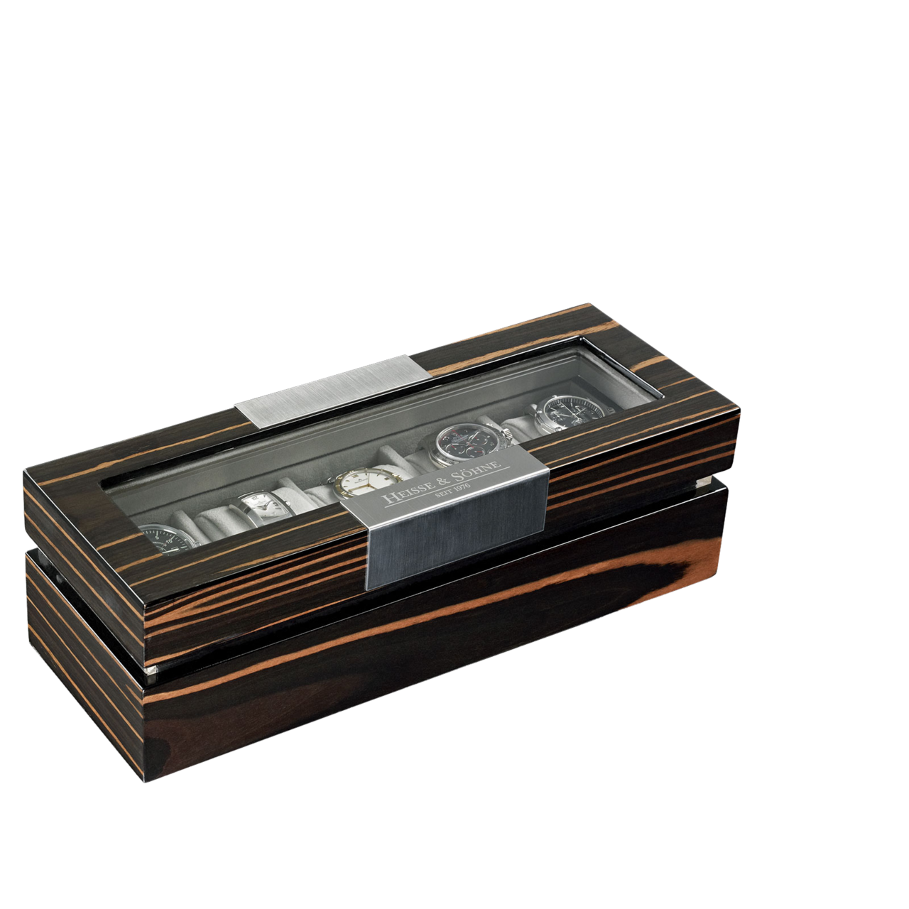 Heisse & Söhne watch box with viewing window Executive 5 Heisse & Söhne watch box with viewing window Executive 5