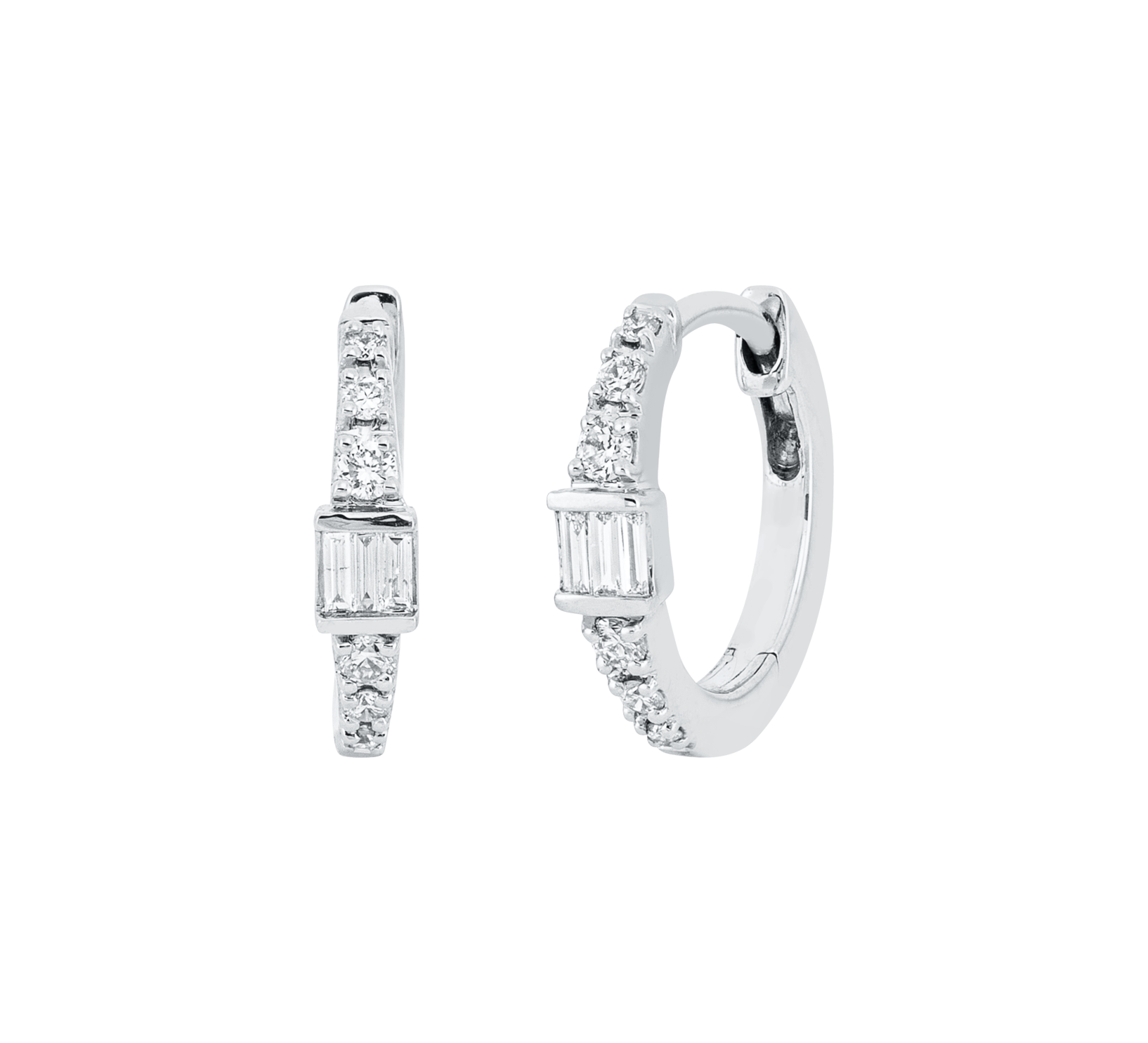 Brogle Classic diamond hoop earrings Brogle Classic diamond hoop earrings