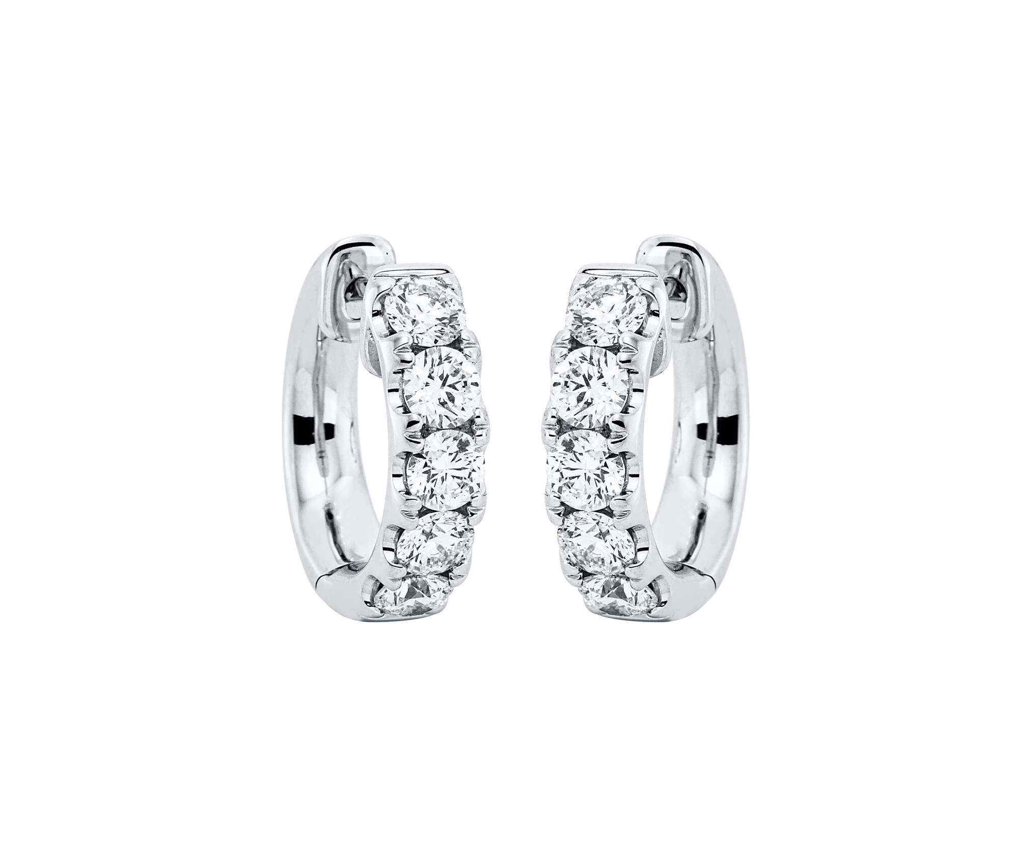 Brogle Selection diamond hoop earrings Brogle Selection diamond hoop earrings