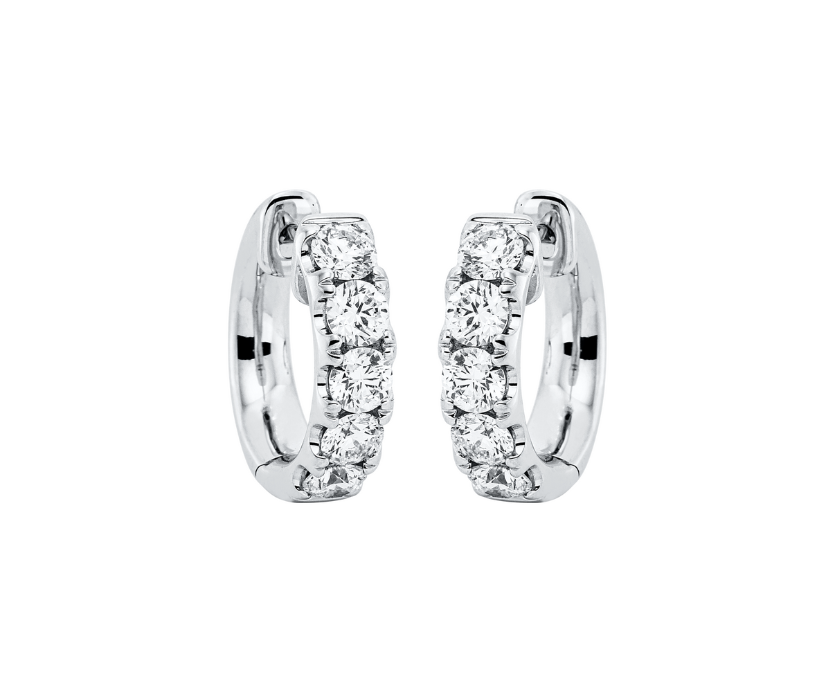 Brogle Selection diamond hoop earrings Brogle Selection diamond hoop earrings