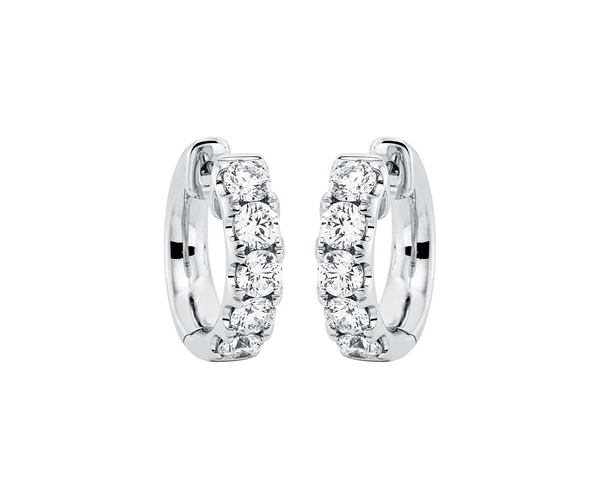 Brogle Selection diamond hoop earrings Brogle Selection diamond hoop earrings