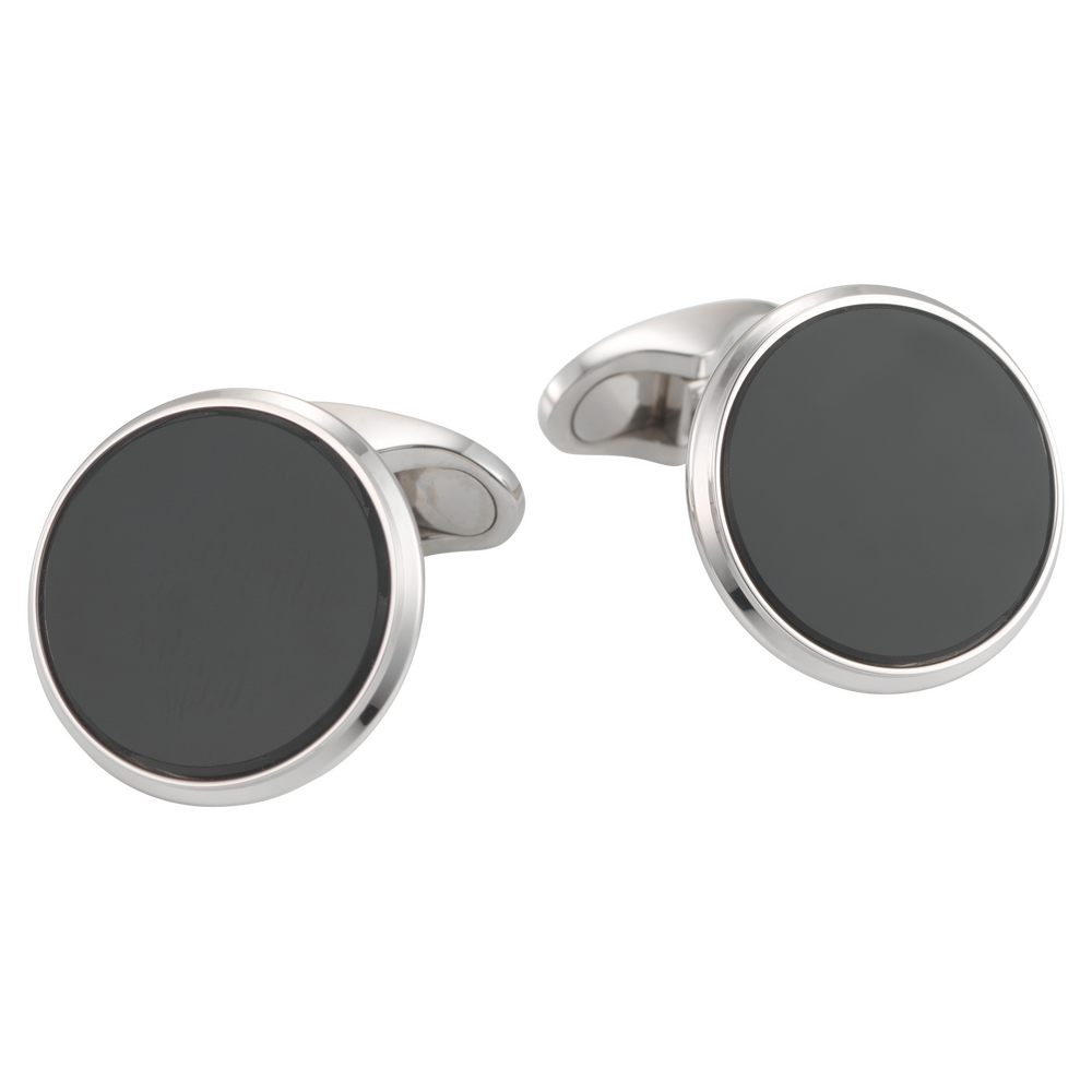 Brogle Classic Manschettenknöpfe mit Onyx Brogle Classic Manschettenknöpfe mit Onyx
