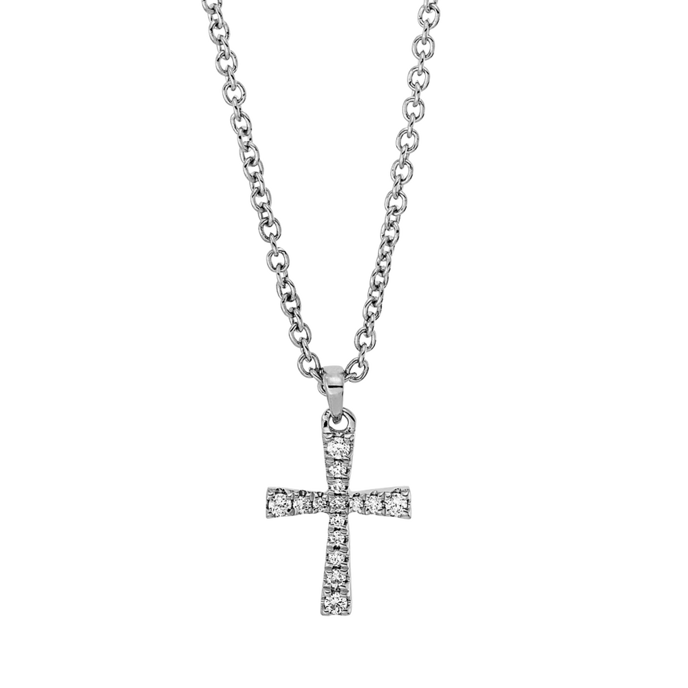 Brogle Classic Kette mit Diamantkreuz Brogle Classic Kette mit Diamantkreuz