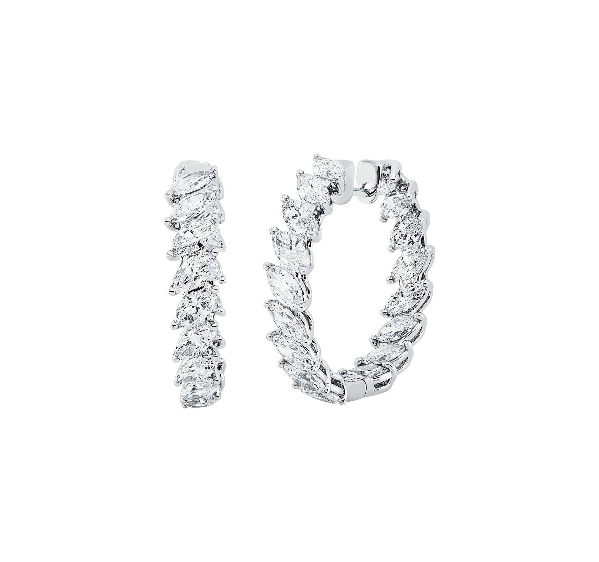 Brogle Selection diamond hoop earrings Brogle Selection diamond hoop earrings