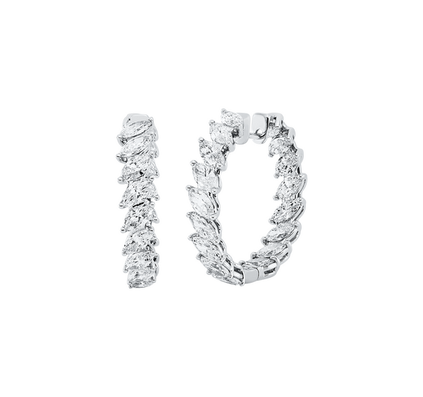 Brogle Selection diamond hoop earrings Brogle Selection diamond hoop earrings