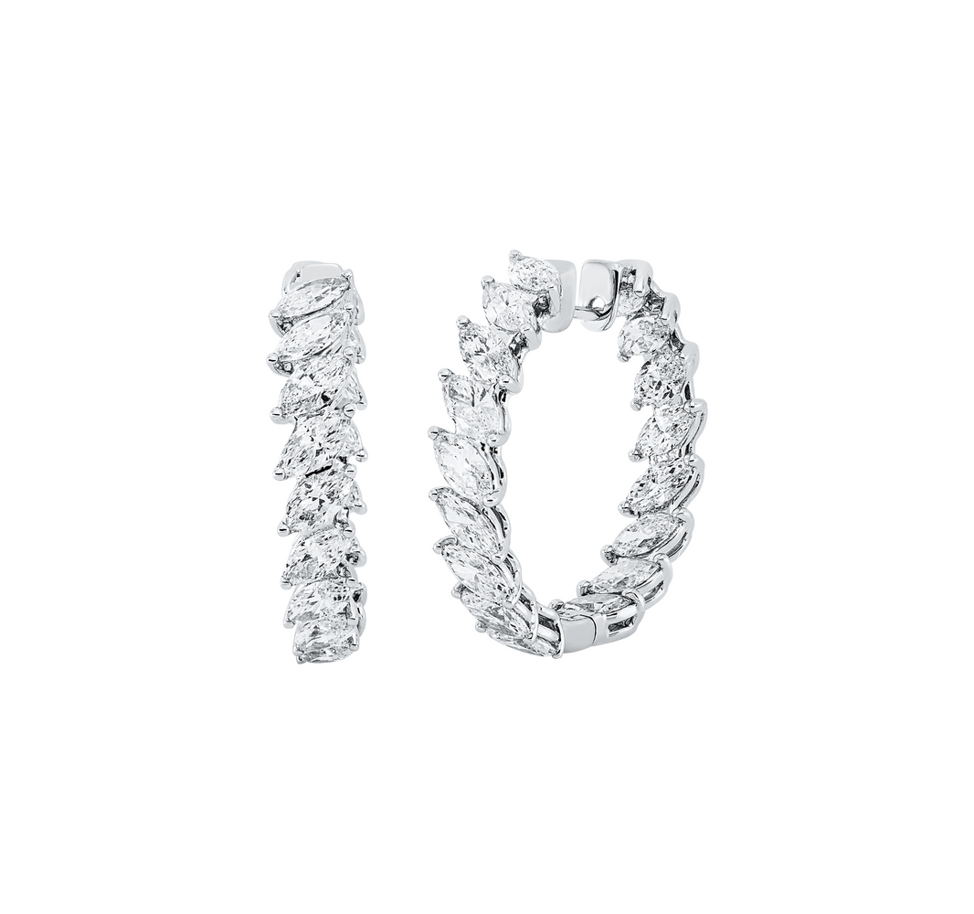 Brogle Selection diamond hoop earrings Brogle Selection diamond hoop earrings
