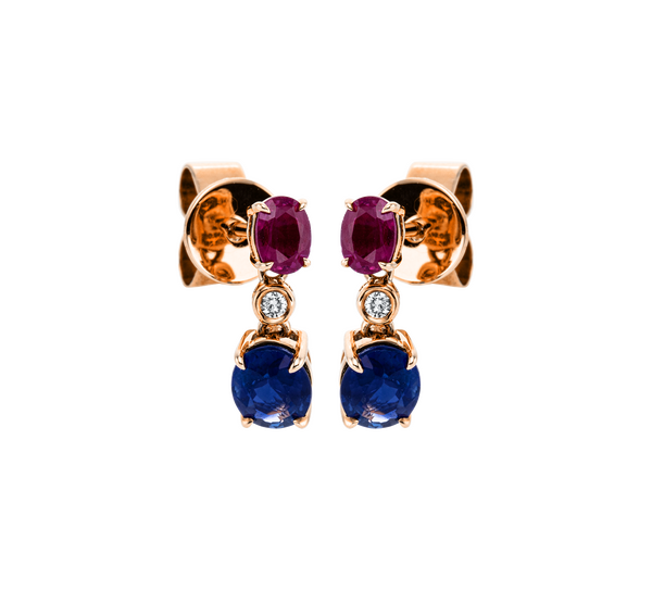 Brogle Classic Farbsteinohrhänger