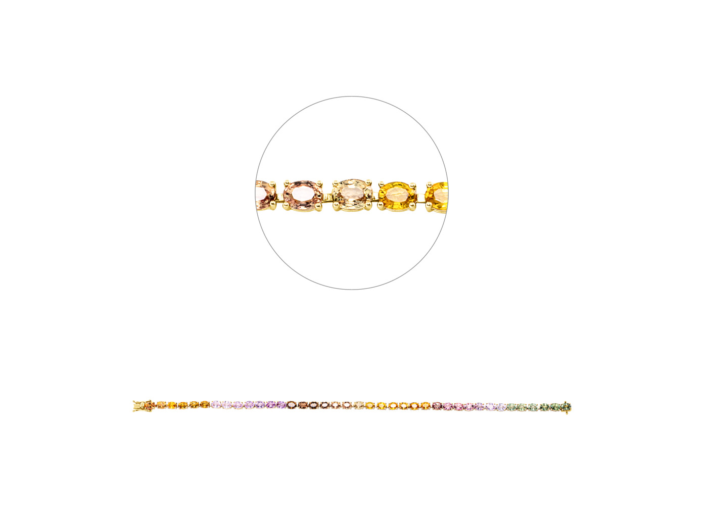 Brogle Classic sapphire bracelet Rainbow