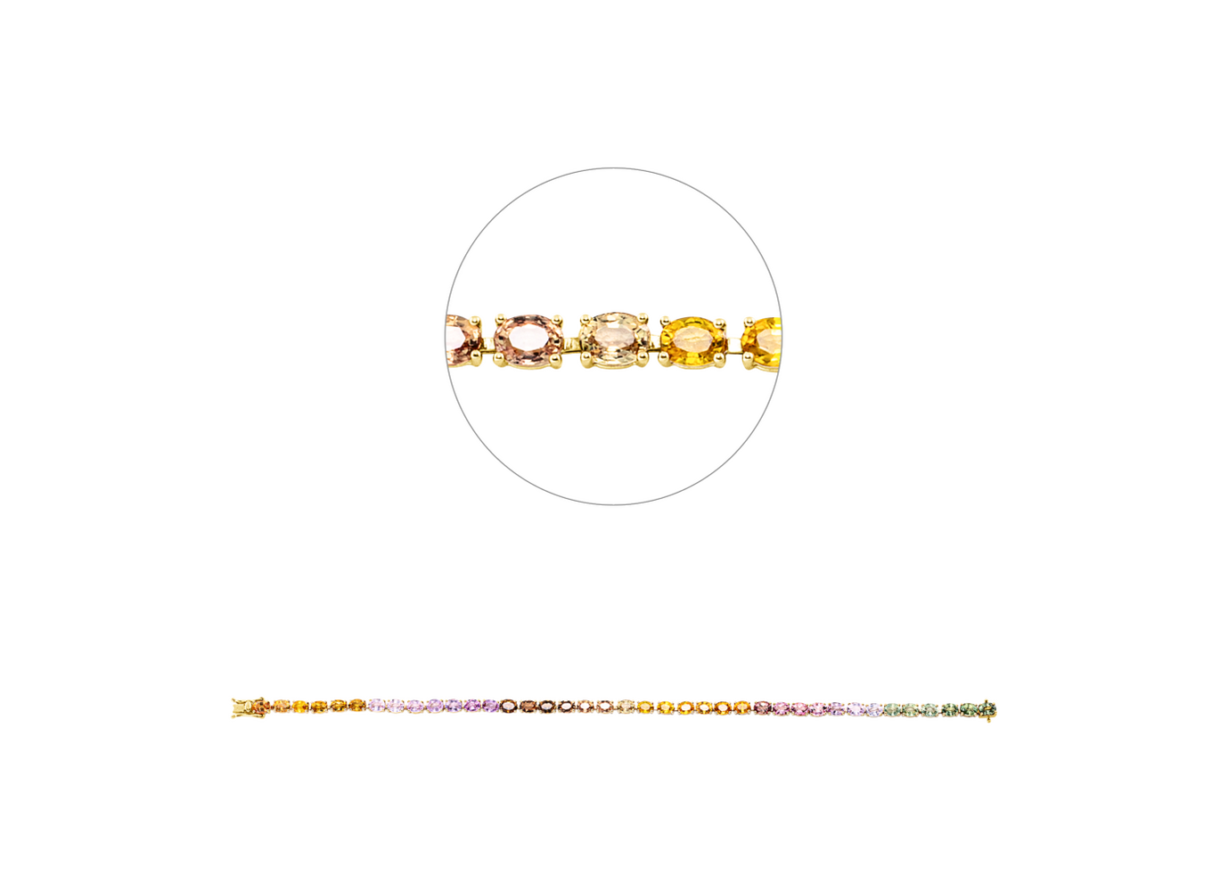 Brogle Classic sapphire bracelet Rainbow
