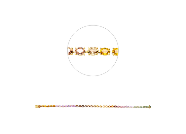 Brogle Classic sapphire bracelet Rainbow
