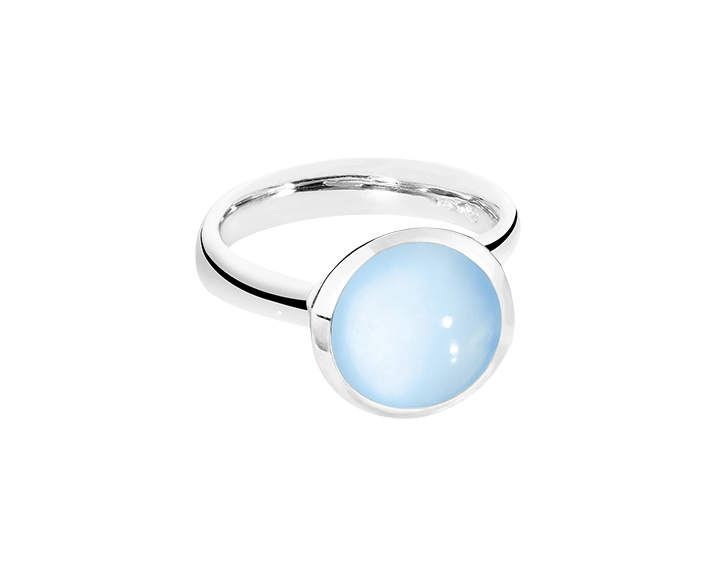 Tamara Comolli Bouton blauer Chalcedon L Ring Tamara Comolli Bouton blauer Chalcedon L Ring