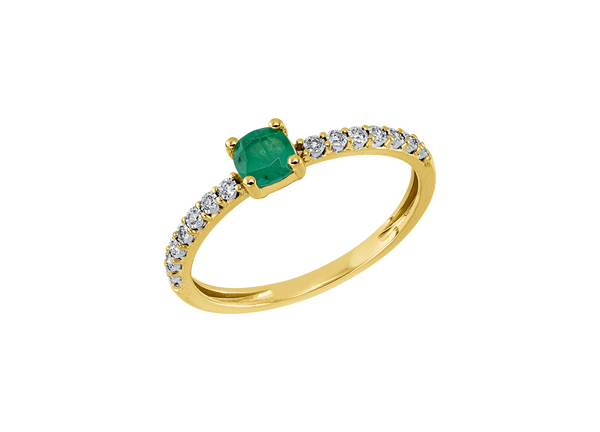 Brogle Classic Bicolor Emerald Ring