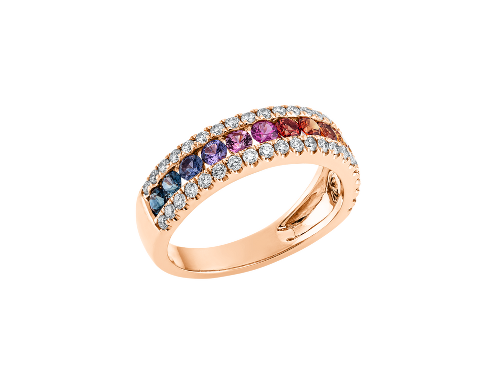 Brogle Selection Rainbow sapphire ring