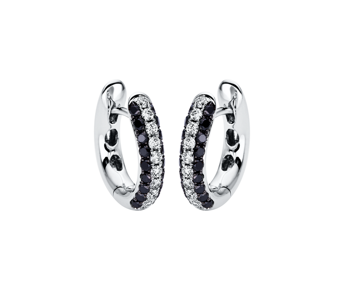 Brogle Classic diamond hoop earrings