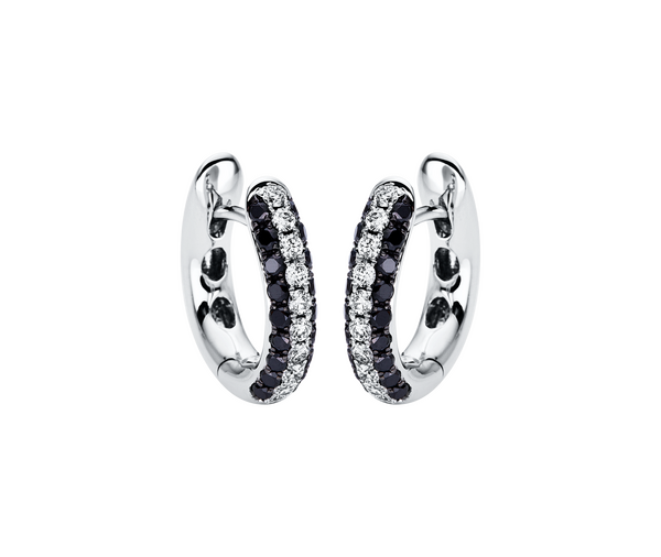 Brogle Classic diamond hoop earrings