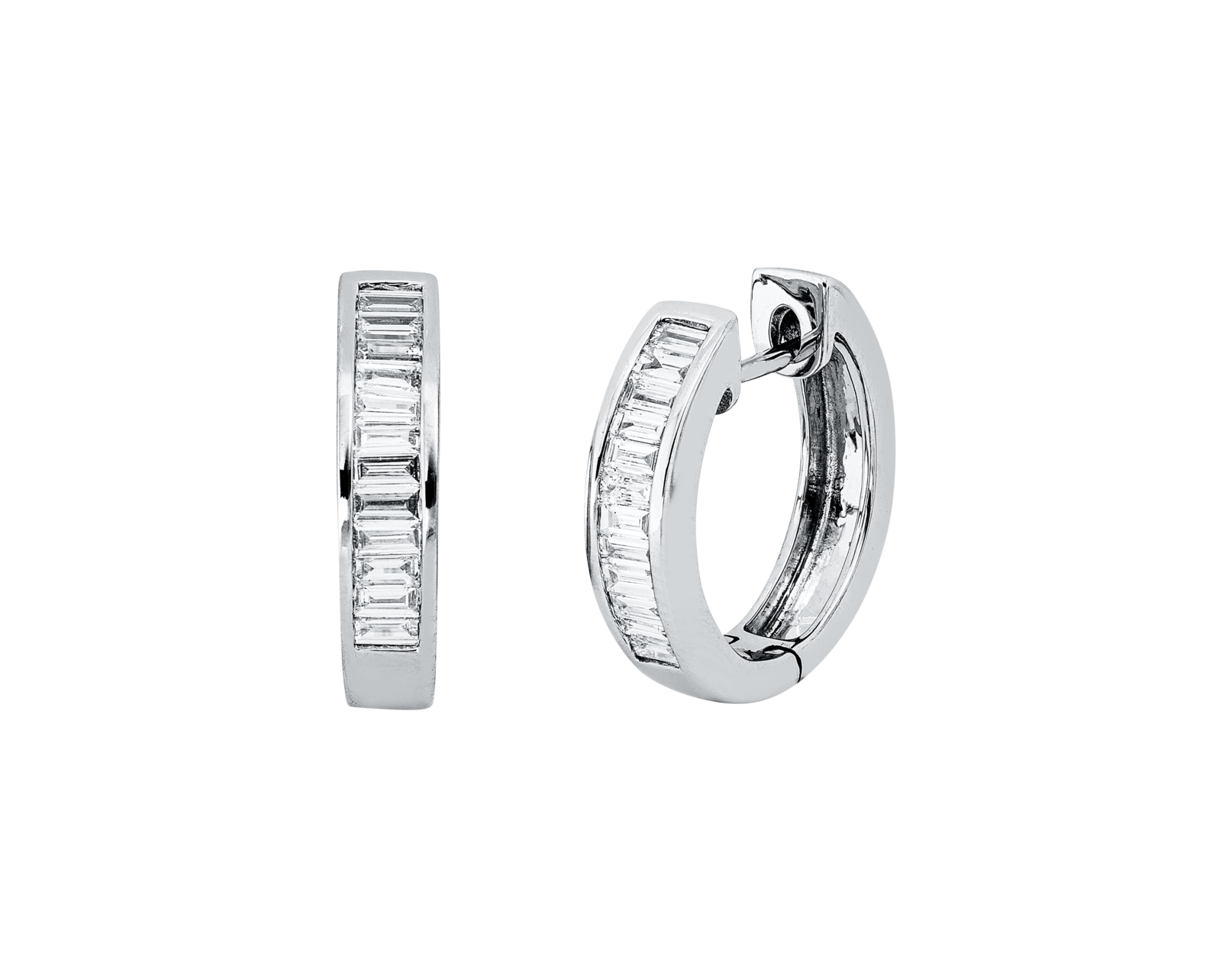 Brogle Classic diamond hoop earrings Brogle Classic diamond hoop earrings