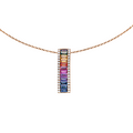 Brogle Classic necklace with sapphire pendant Rainbow Brogle Classic necklace with sapphire pendant Rainbow