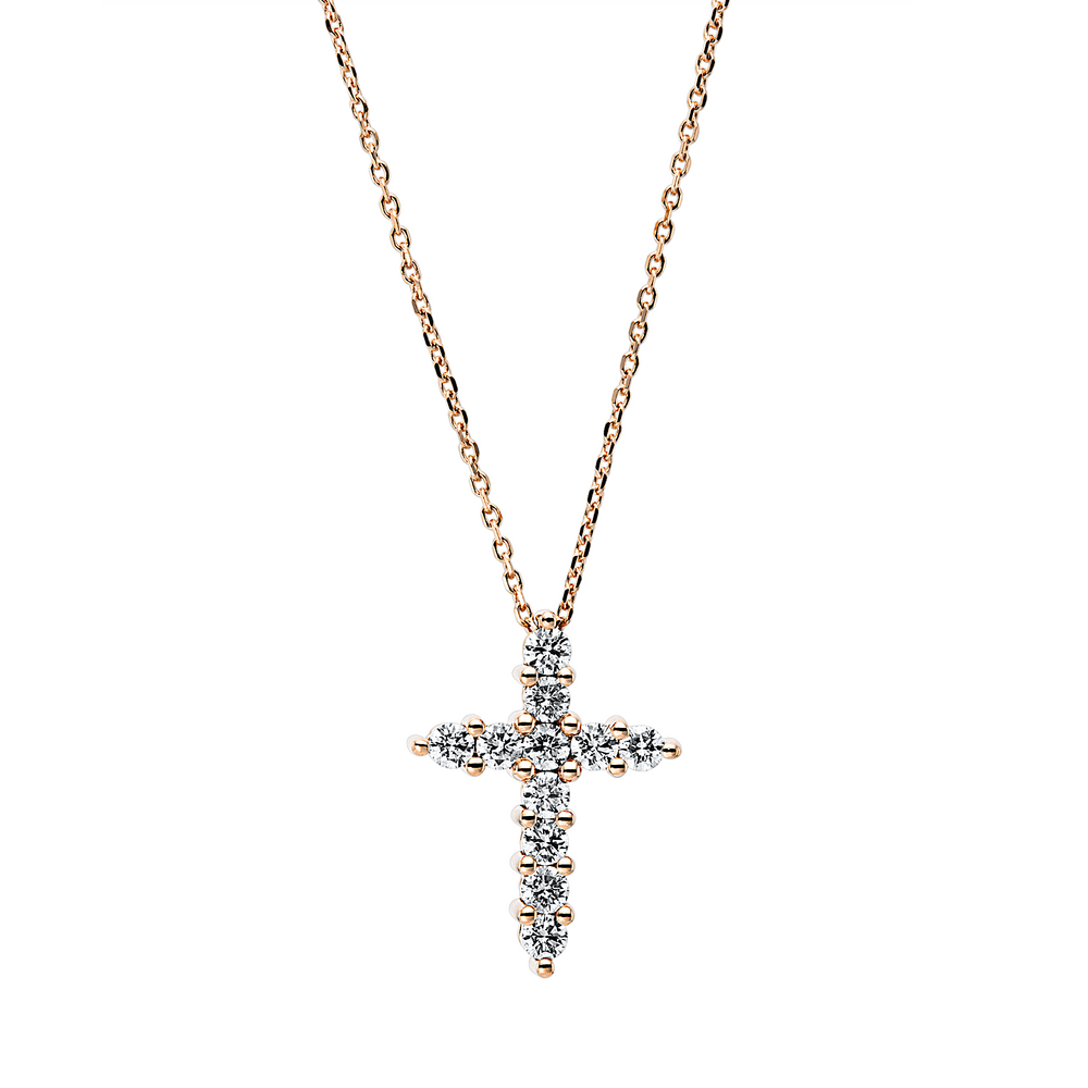 Brogle Classic Kette mit Diamantkreuz Brogle Classic Kette mit Diamantkreuz