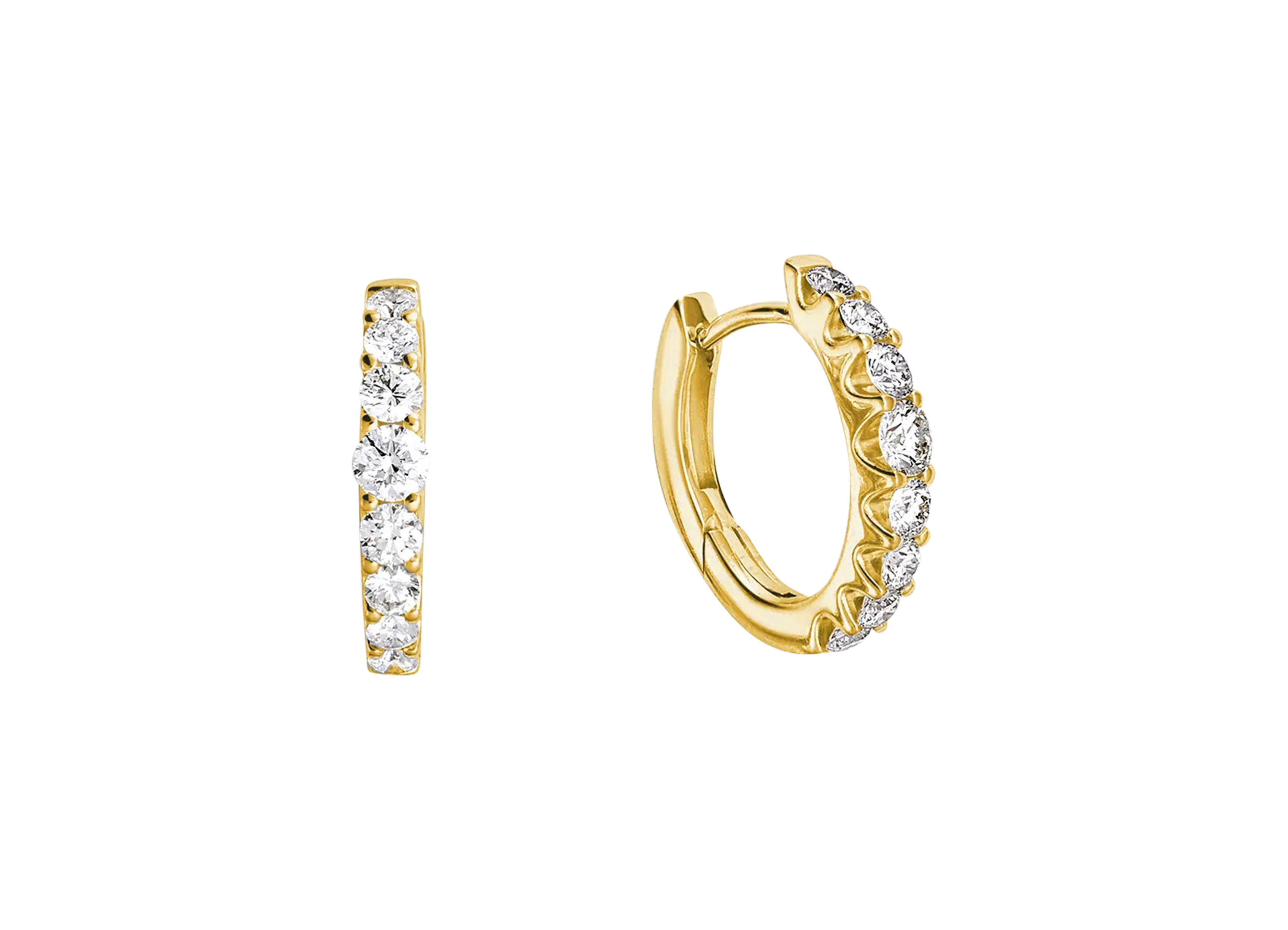 Brogle Classic diamond hoop earrings Brogle Classic diamond hoop earrings