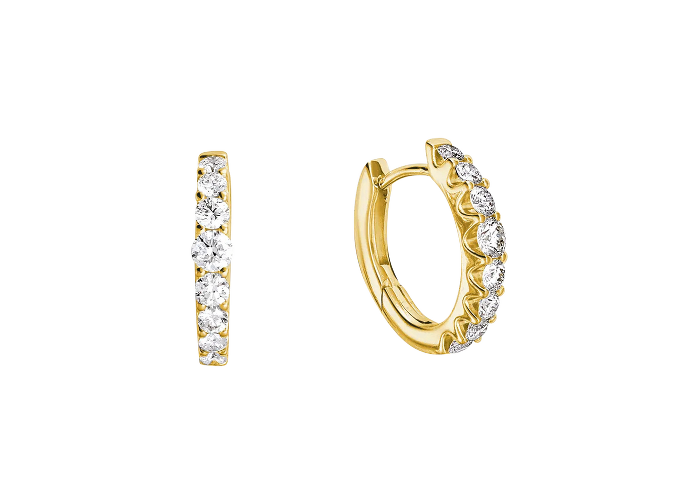 Brogle Classic diamond hoop earrings Brogle Classic diamond hoop earrings