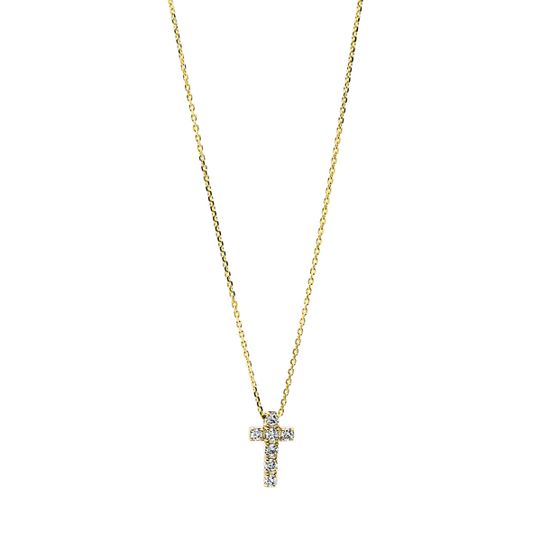 Brogle Classic Kette mit Diamantkreuz