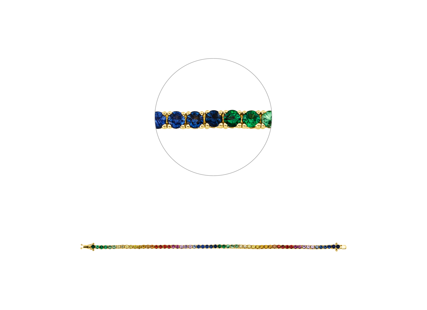 Brogle Selection Saphirarmband Rainbow Brogle Selection Saphirarmband Rainbow