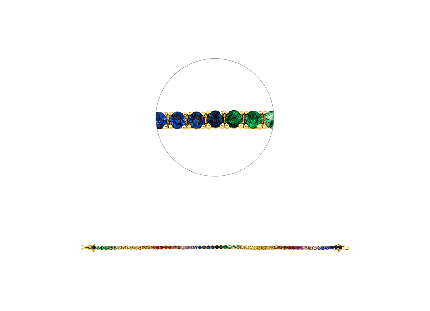 Brogle Selection Saphirarmband Rainbow Brogle Selection Saphirarmband Rainbow
