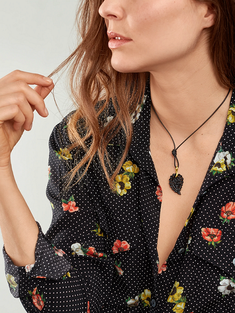 Tamara Comolli India Leaf Onyx S Anhänger Tamara Comolli India Leaf Onyx S Anhänger