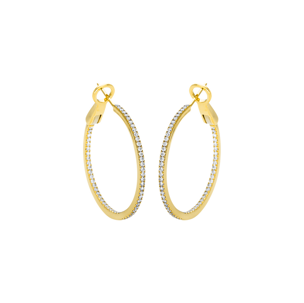 Brogle Selection diamond hoop earrings Brogle Selection diamond hoop earrings