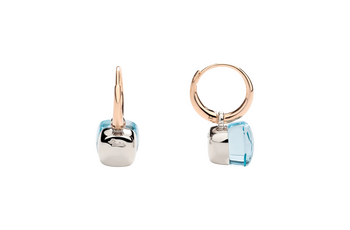 POB2010 O6000 000OY 030 Pomellato earrings nudo petit rose gold 18kt white gold 18kt blue topaz a8a34eaf42c753072