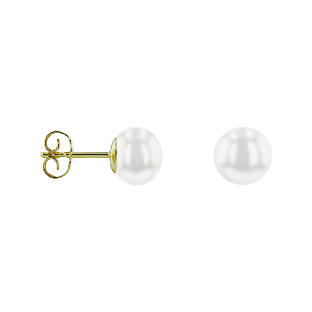 Brogle Selection Ocean freshwater pearl stud earrings