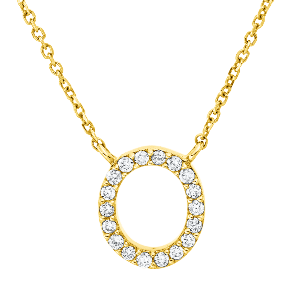 Brogle Classic Kette mit Diamantbuchstaben O