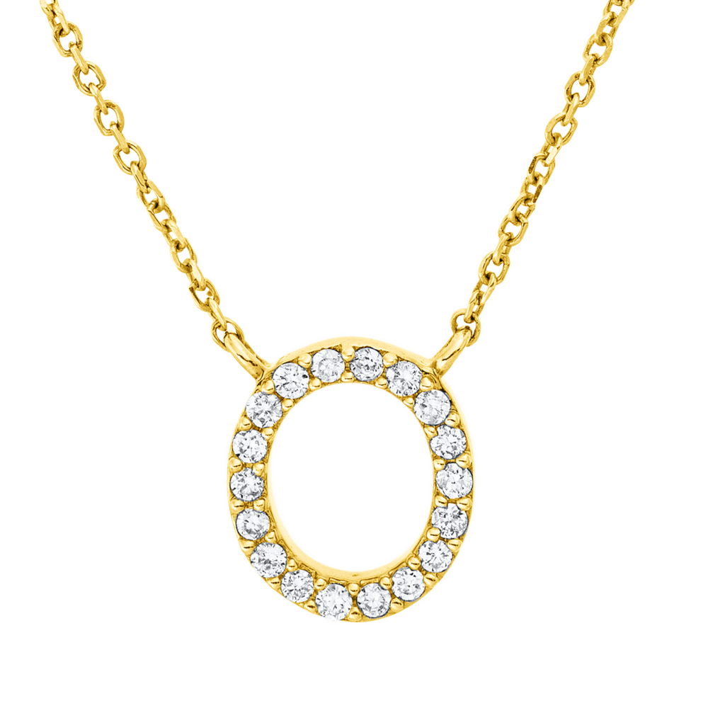 Brogle Classic Kette mit Diamantbuchstaben O Brogle Classic Kette mit Diamantbuchstaben O