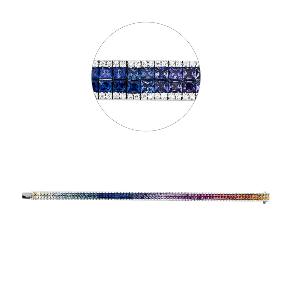 Brogle Selection Saphirarmband Rainbow