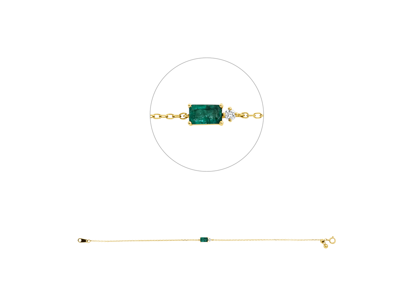 Brogle Classic Smaragdarmband