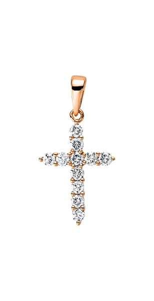 Brogle Classic cross pendant with diamonds Brogle Classic cross pendant with diamonds