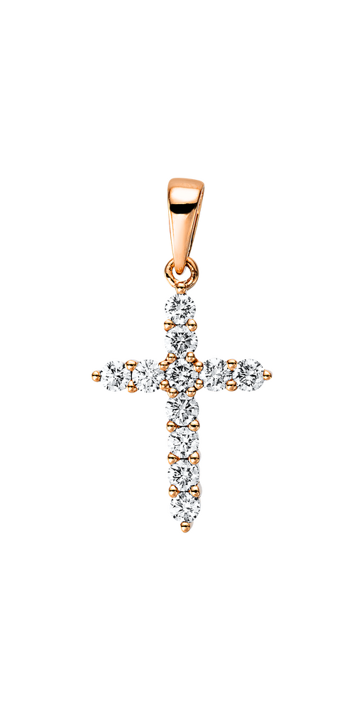 Brogle Classic cross pendant with diamonds Brogle Classic cross pendant with diamonds