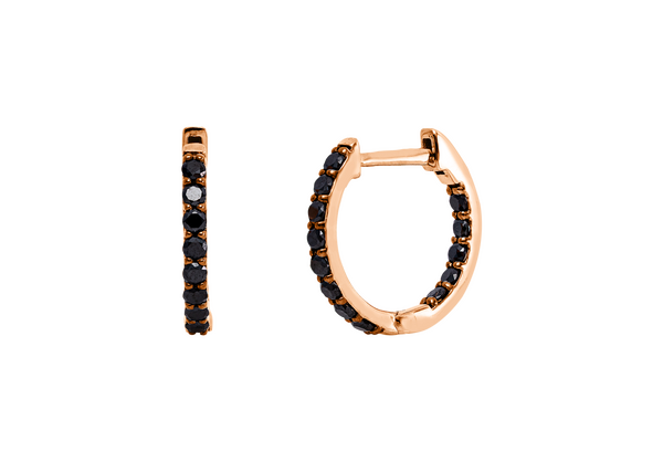 Brogle Classic diamond hoop earrings