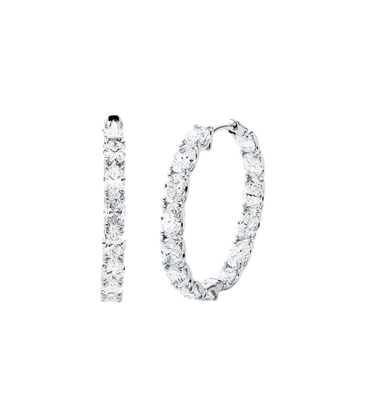 Brogle Selection diamond hoop earrings Brogle Selection diamond hoop earrings