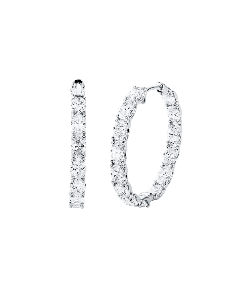 Brogle Selection diamond hoop earrings Brogle Selection diamond hoop earrings