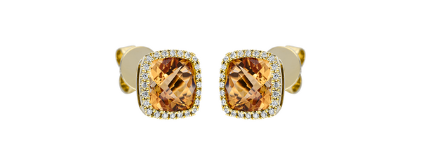 Brogle Classic citrine stud earrings
