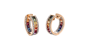 Brogle Selection sapphire hoop earrings Rainbow Brogle Selection sapphire hoop earrings Rainbow