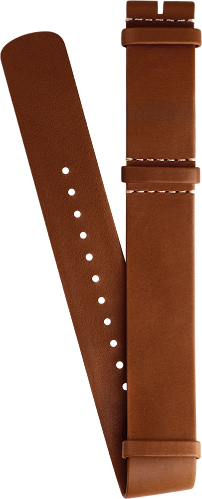 Longines braunes Kalbsleder-Armband 19/19mm