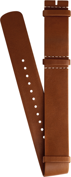 Longines braunes Kalbsleder-Armband 19/19mm