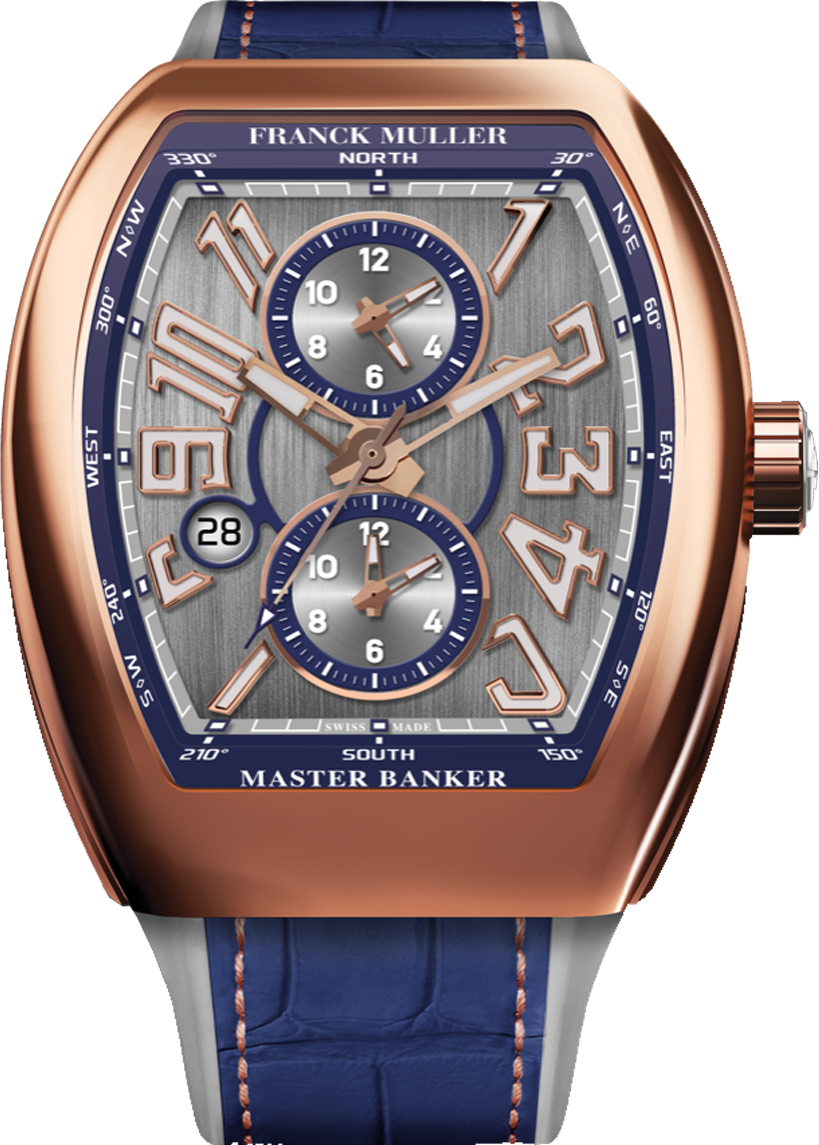 Franck Muller Vanguard Master Banker 3 Zeitzonen 53,7 x 44mm Franck Muller Vanguard Master Banker 3 Zeitzonen 53,7 x 44mm