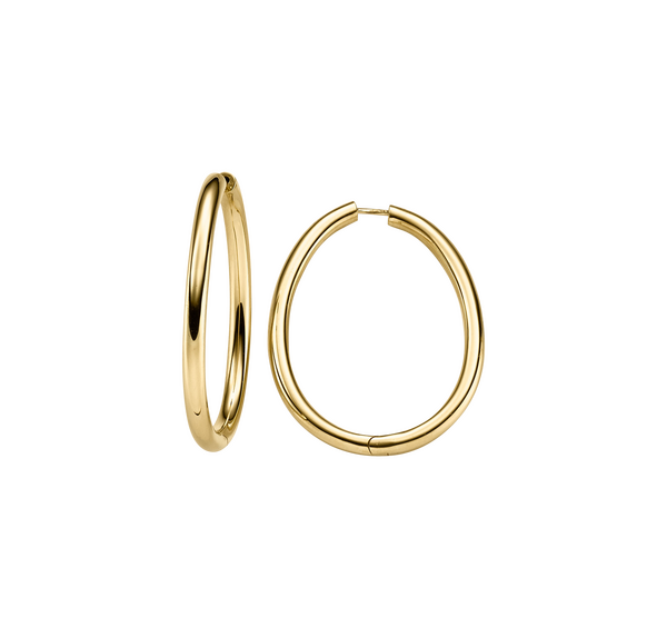 Brogle Classic gold hoop earrings
