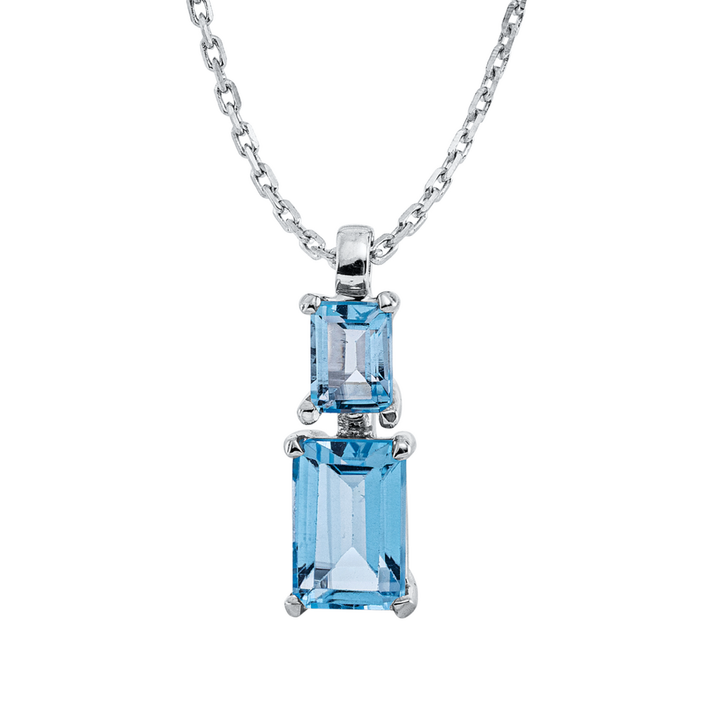 Brogle Classic Kette mit Sky-Topasanhänger